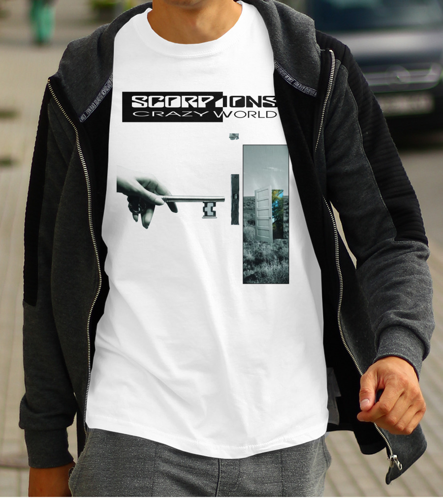 Scorpions Crazy World Key And Door Landscape T-Shirt