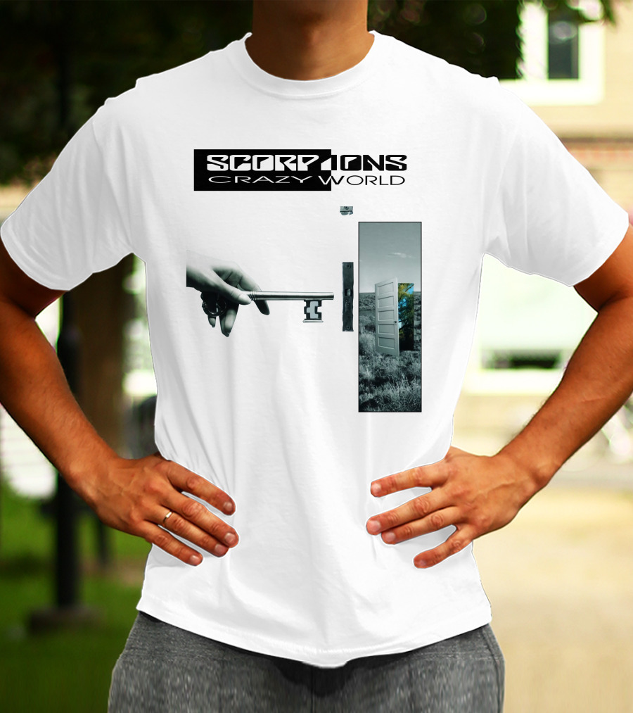 Scorpions Crazy World Key And Door Landscape T-Shirt