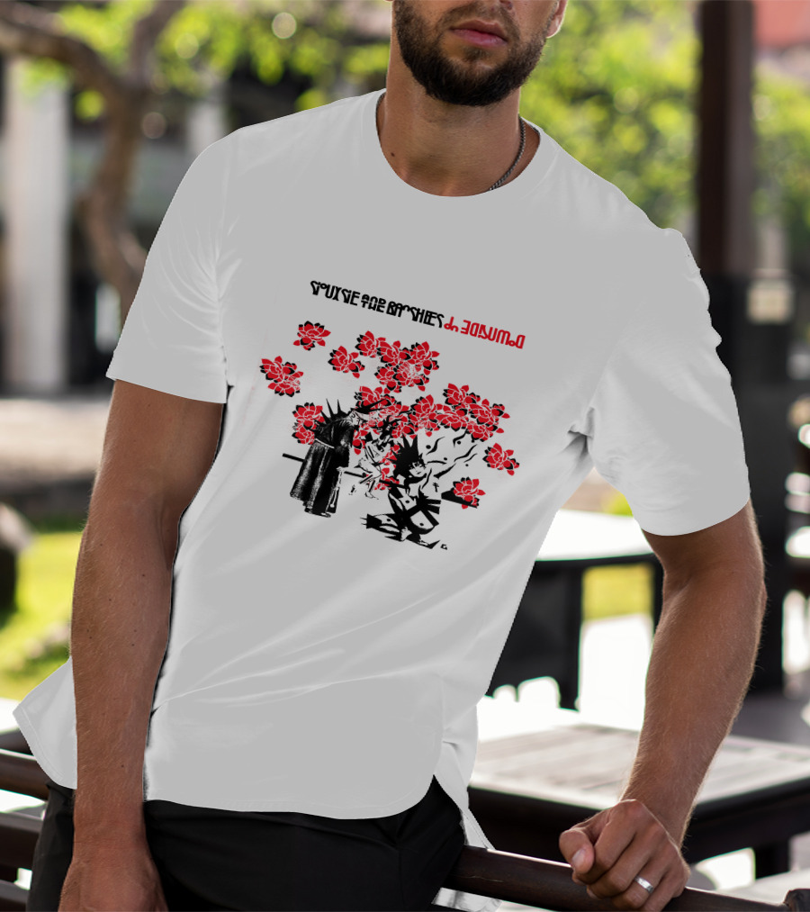 Siouxsie And The Banshees Downside Up Graphic With Floral And Figures T-Shirt