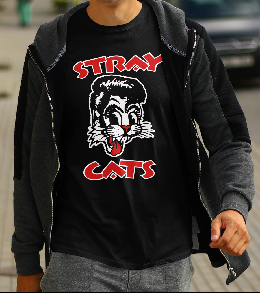 Stray Cats Retro Rockabilly T-Shirt
