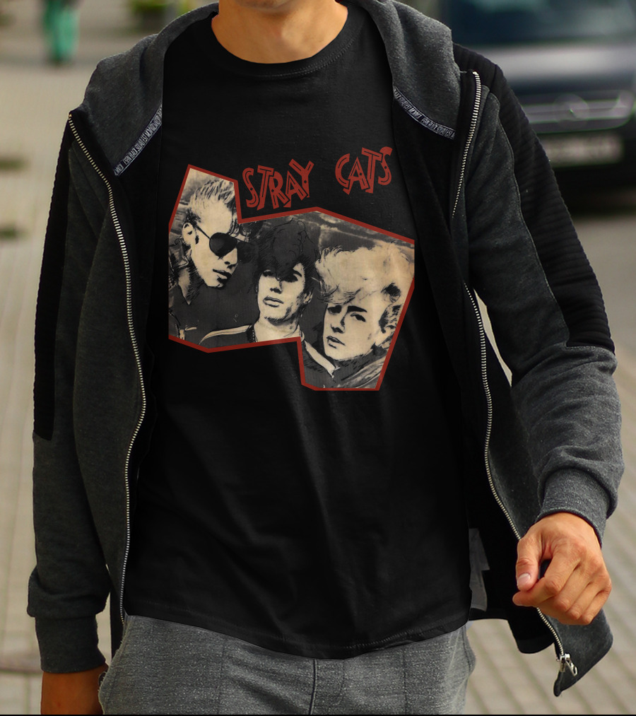 Stray Cats Vintage Trio T-Shirt