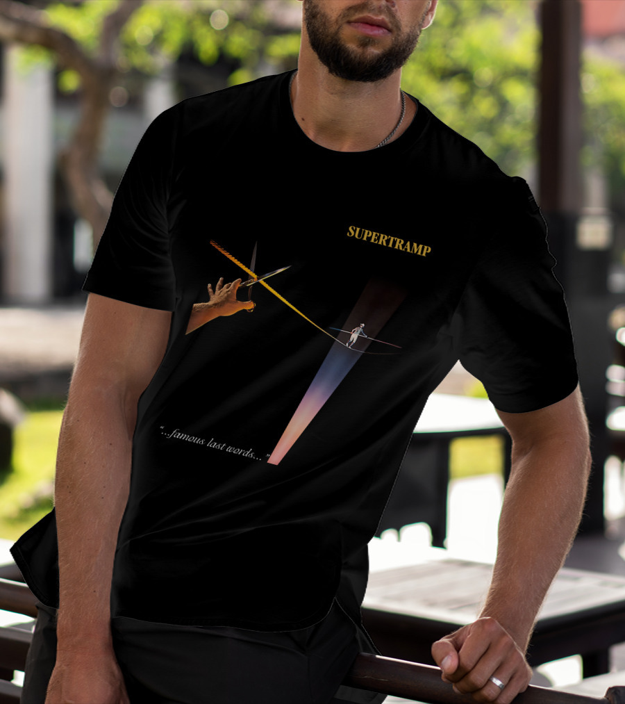 Supertramp Famous Last Words Album Cover Art Tightrope Balancing Act T-Shirt
