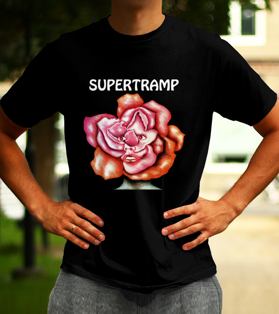 Supertramp Surreal Face Flower T-Shirt