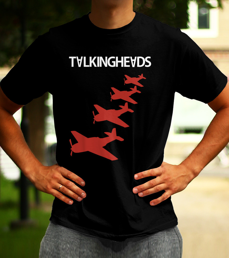 Talking Heads Red Airplanes Formation T-Shirt