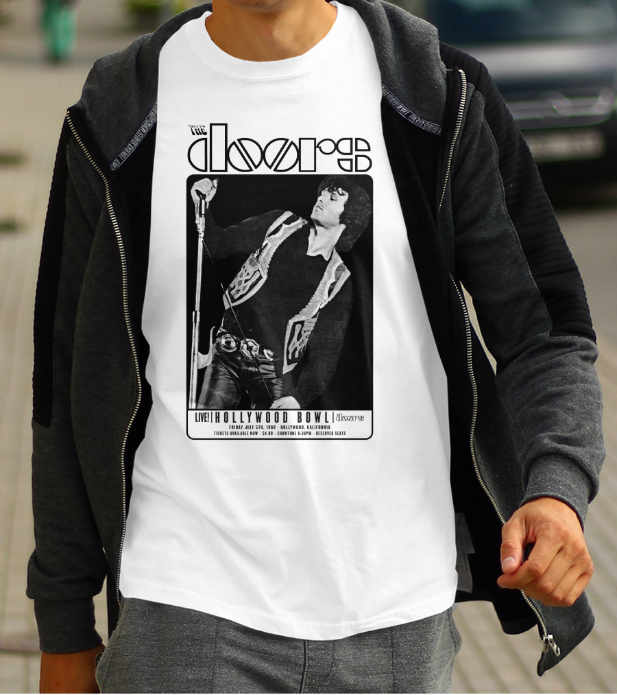 The Doors Live Hollywood Bowl July 5Th 1968 Tickets Available 14.00 Showtime 8:30Pm Reserved Seats T-Shirt
