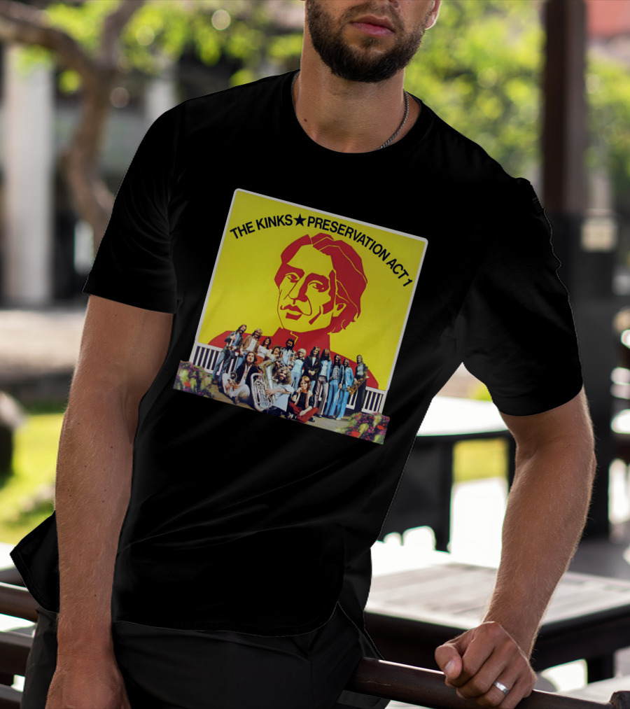 The Kinks Preservation Act 1 Album Cover Art With Band Members T-Shirt