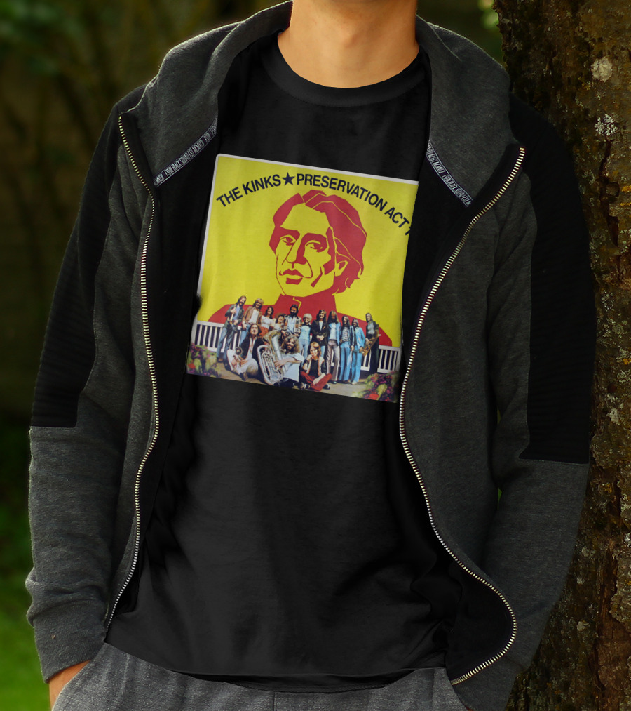 The Kinks Preservation Act 1 Album Cover Art With Band Members T-Shirt