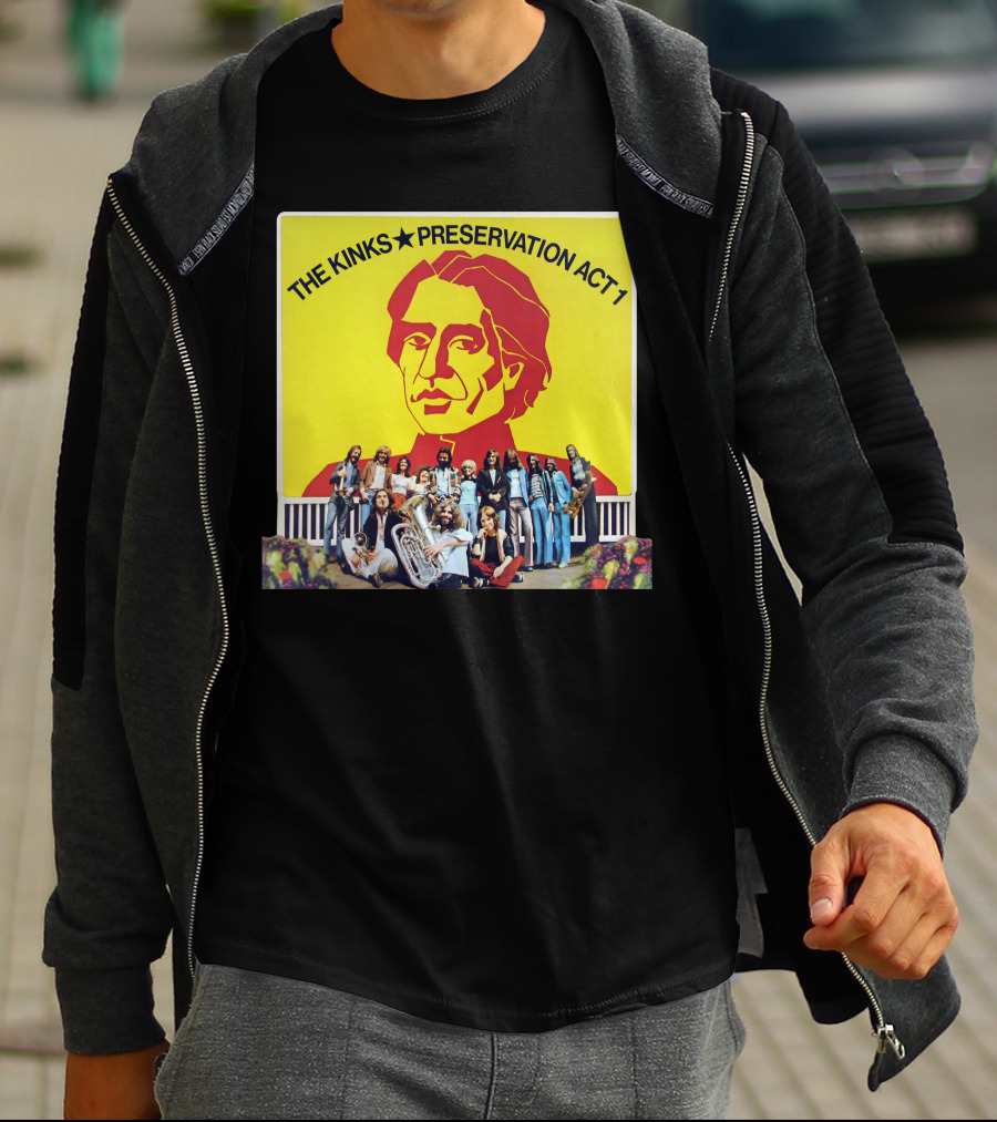 The Kinks Preservation Act 1 Album Cover Art With Band Members T-Shirt
