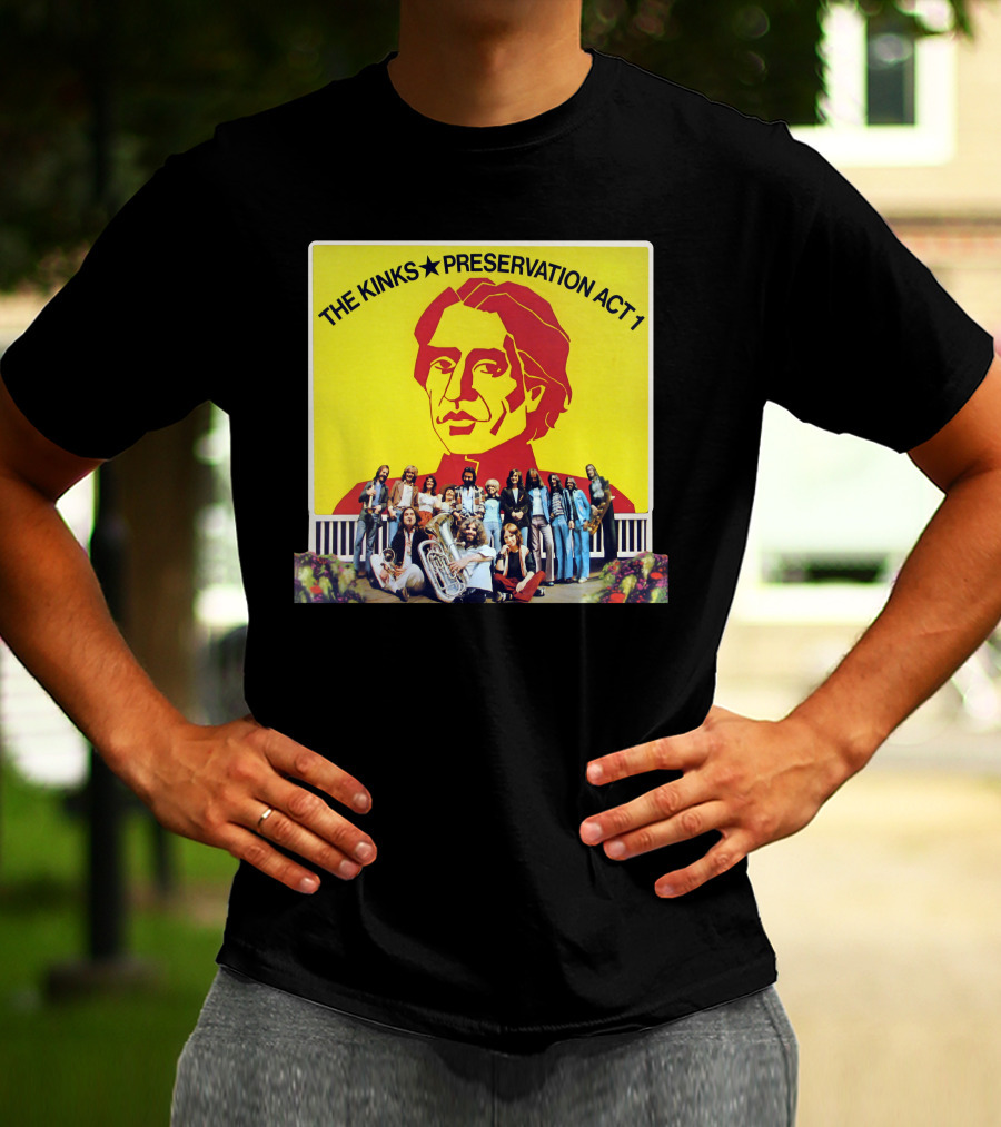 The Kinks Preservation Act 1 Album Cover Art With Band Members T-Shirt