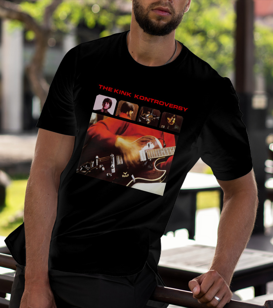 The Kinks The Kink Kontroversy Album Cover Guitar Montage T-Shirt
