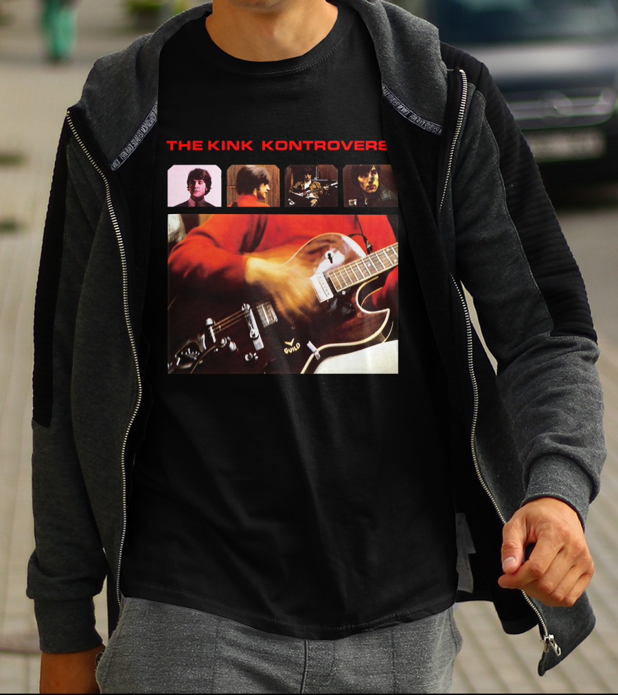 The Kinks The Kink Kontroversy Album Cover Guitar Montage T-Shirt