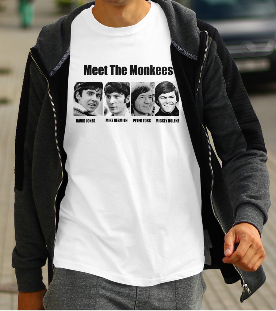 Meet The Monkees David Jones Mike Nesmith Peter Tork Mickey Dolenz T-Shirt