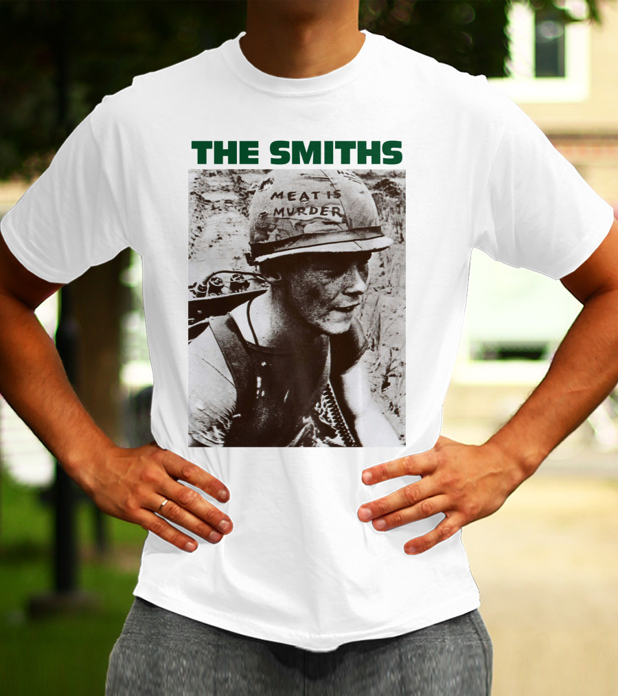The Smiths Meat Is Murder Vintage Soldier Helmet T-Shirt