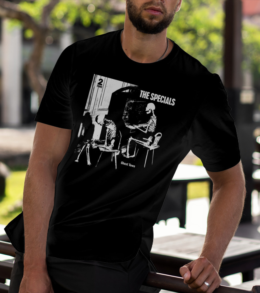 Tone The Specials Ghost Town Skeleton Piano T-Shirt