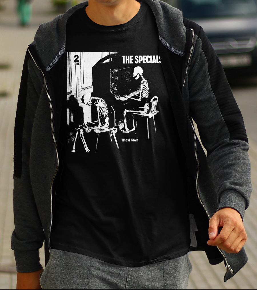 Tone The Specials Ghost Town Skeleton Piano T-Shirt