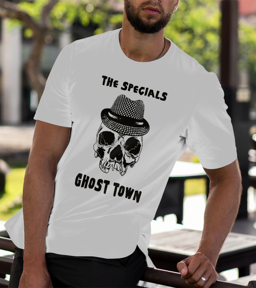The Specials Ghost Town Skull Hat T-Shirt
