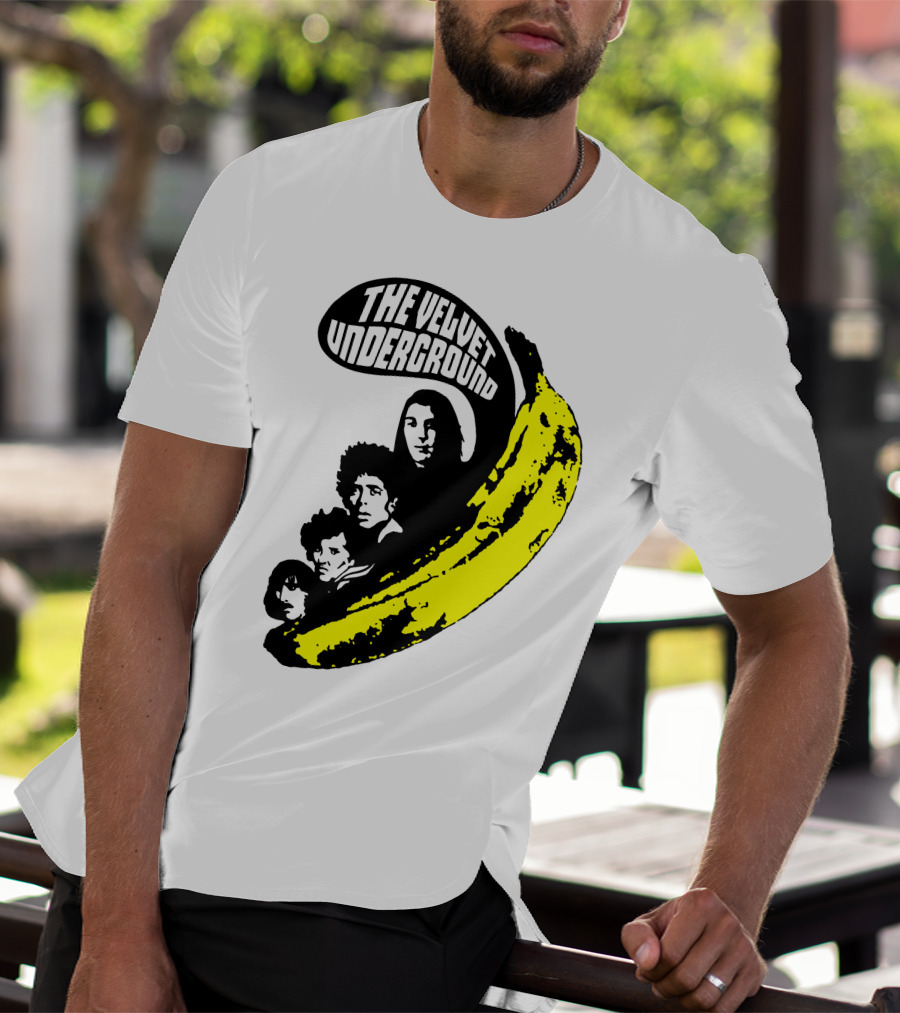 The Velvet Underground Iconic Banana Art Featuring Band Members T-Shirt