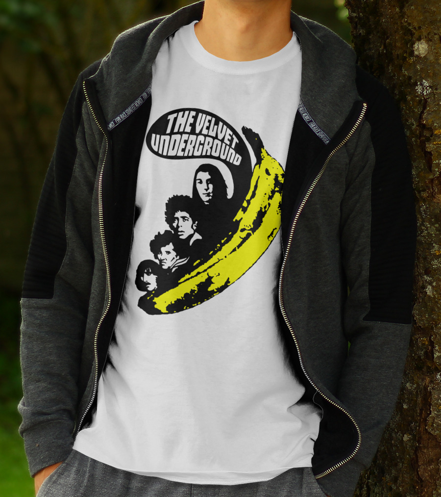 The Velvet Underground Iconic Banana Art Featuring Band Members T-Shirt