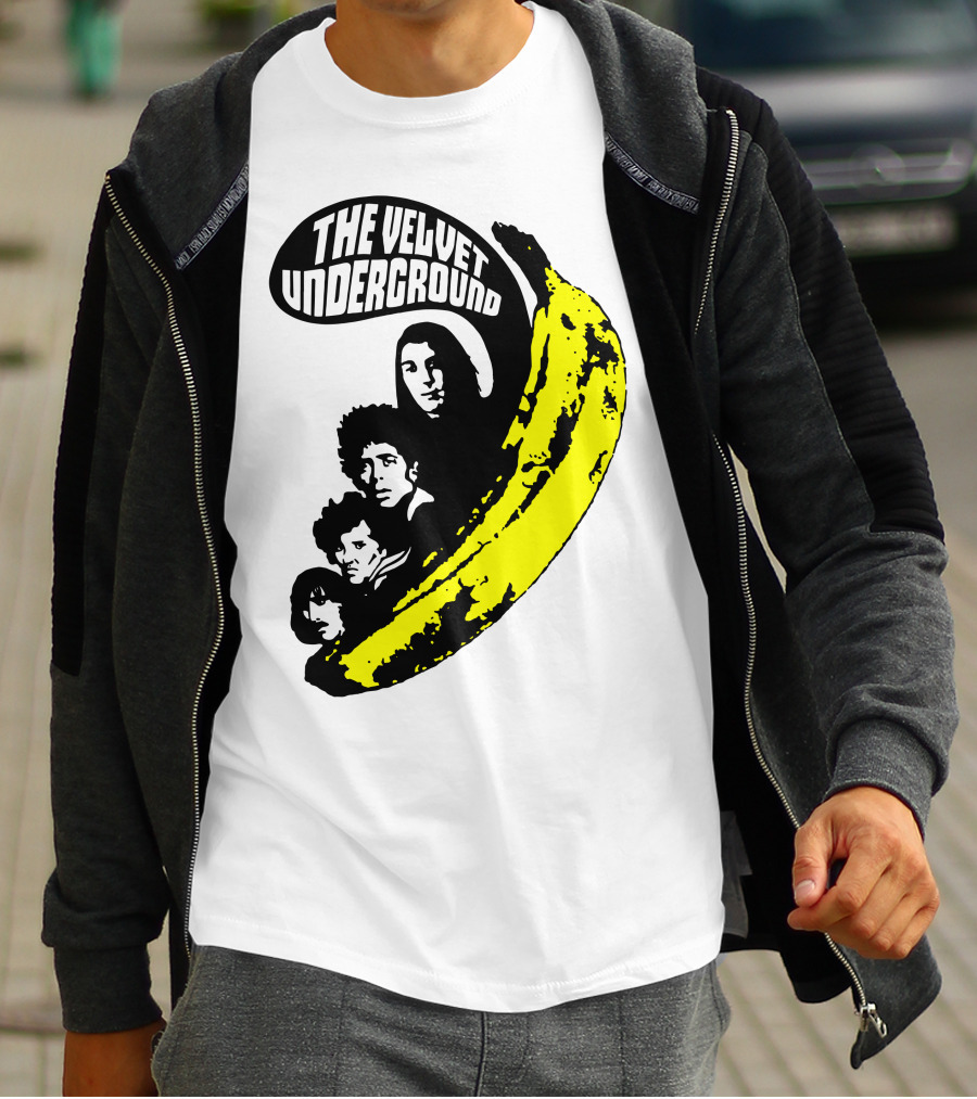 The Velvet Underground Iconic Banana Art Featuring Band Members T-Shirt