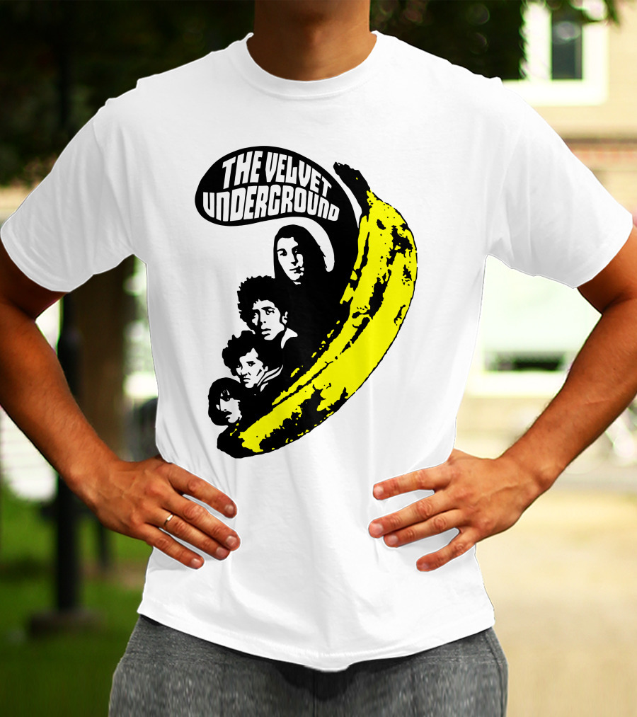 The Velvet Underground Iconic Banana Art Featuring Band Members T-Shirt