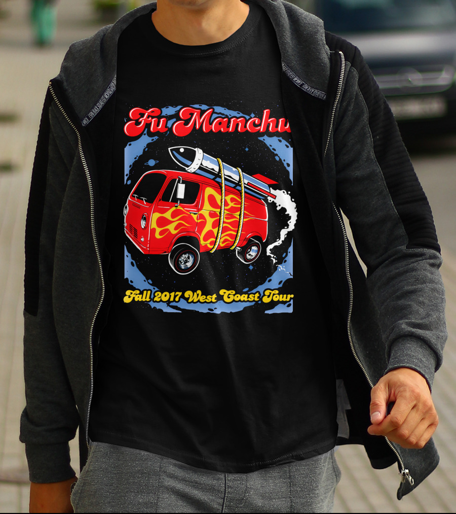 Fu Manchu Fall 2017 West Coast Tour Rocket Van T-Shirt
