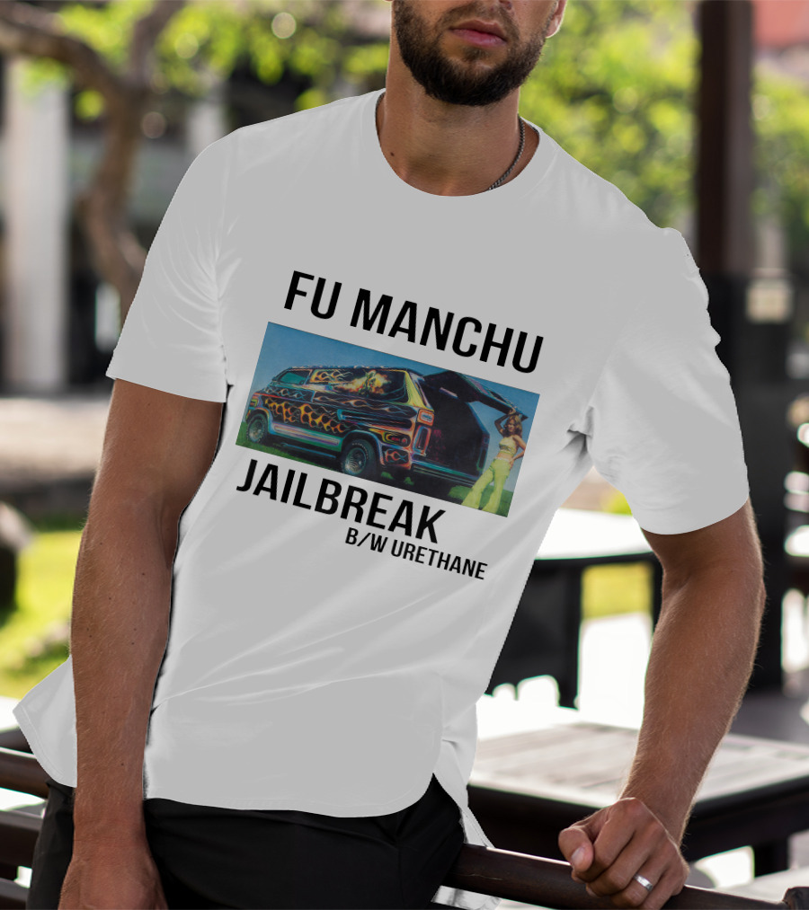 Fu Manchu Jailbreak B/W Urethane Van Art T-Shirt