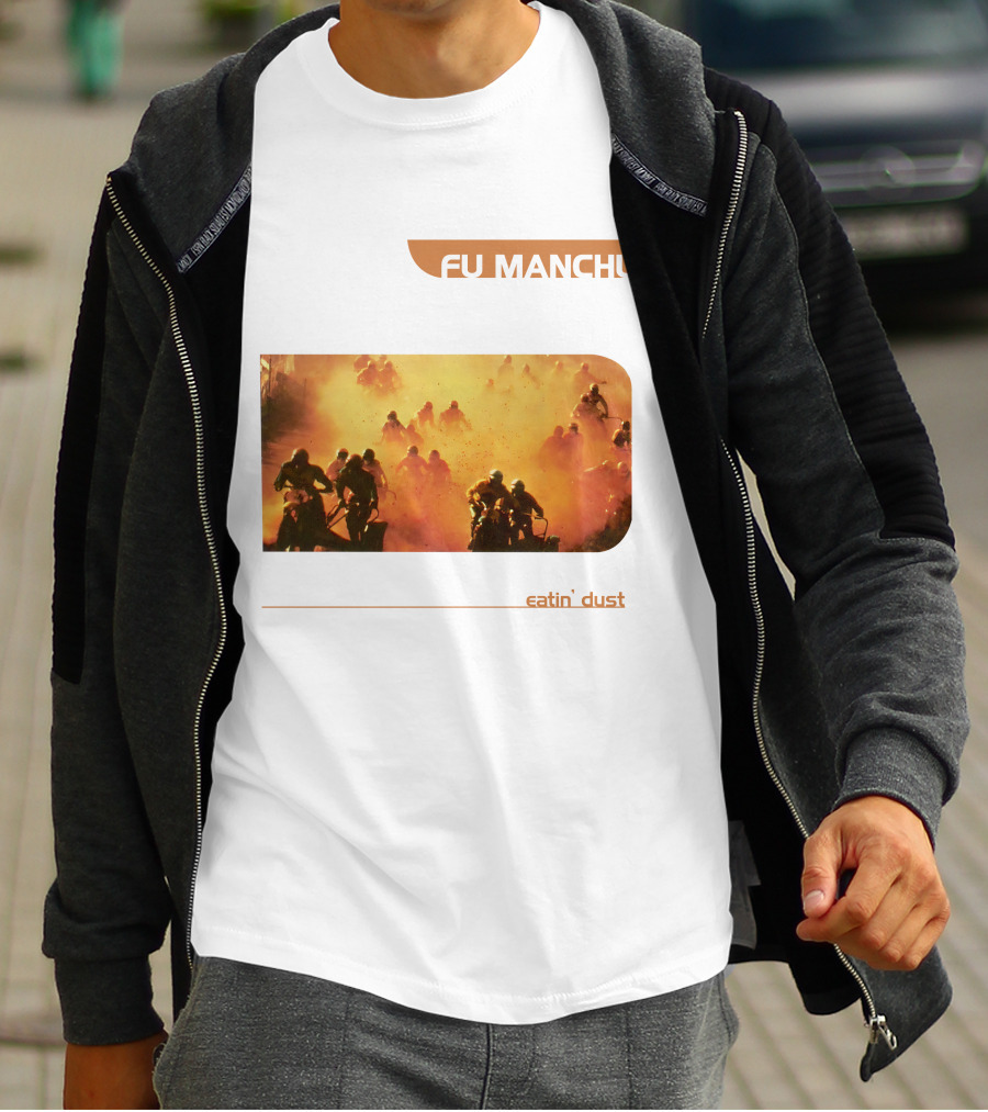 Fu Manchu Eatin' Dust Moto Riders In Desert Haze T-Shirt