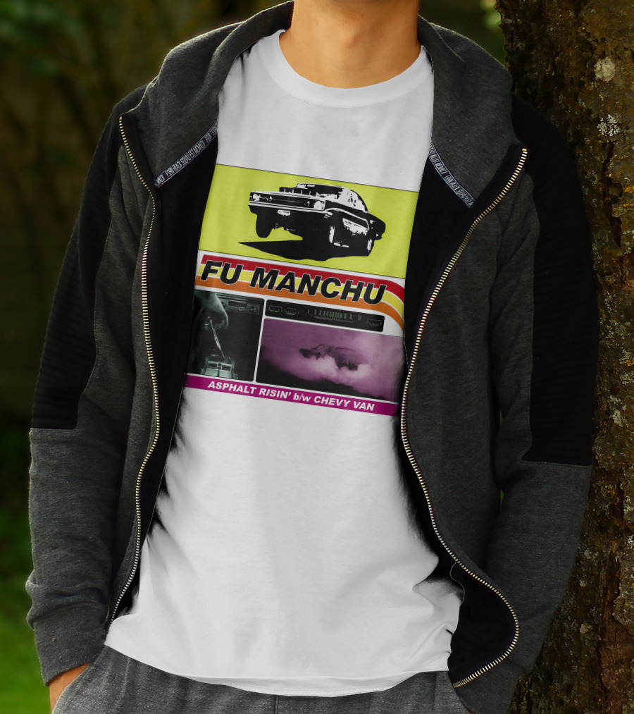 Fu Manchu Asphalt Risin' B/W Chevy Van T-Shirt