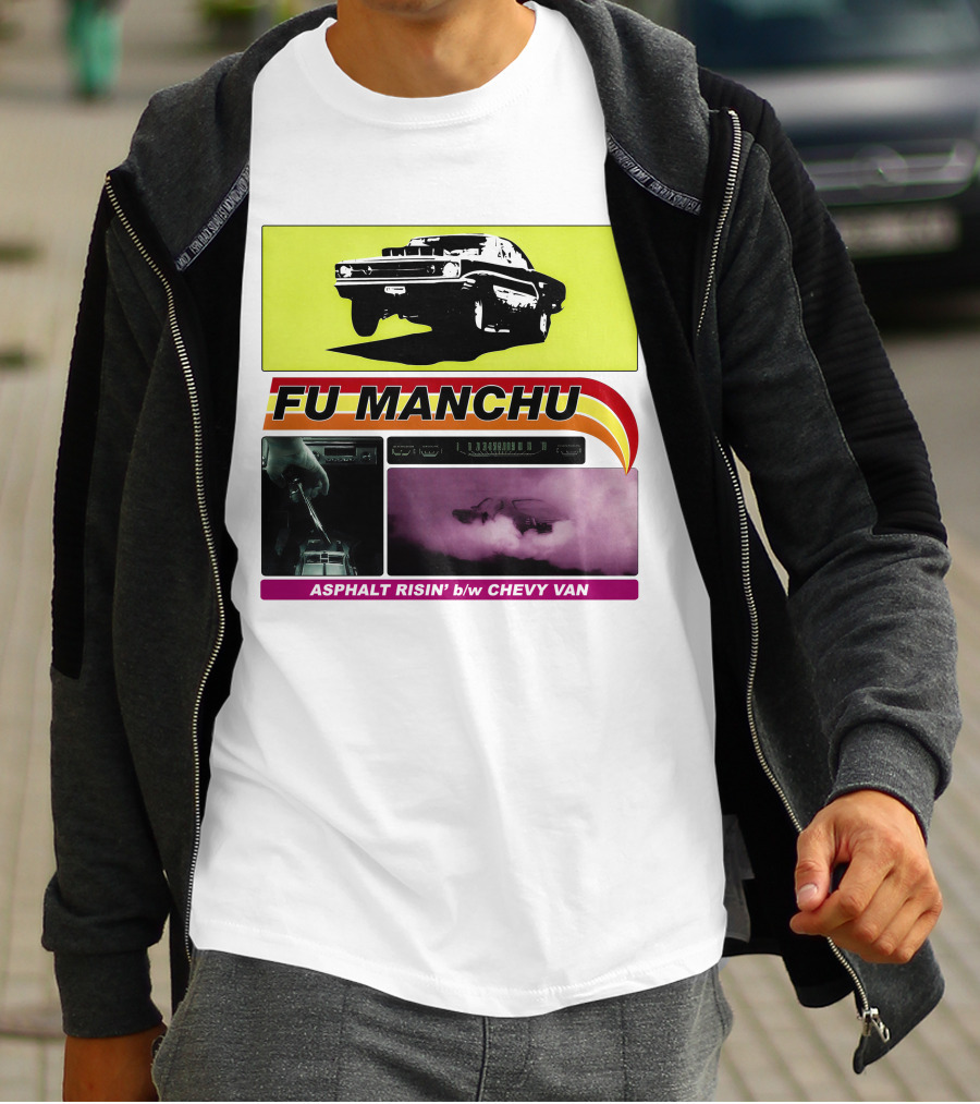 Fu Manchu Asphalt Risin' B/W Chevy Van T-Shirt