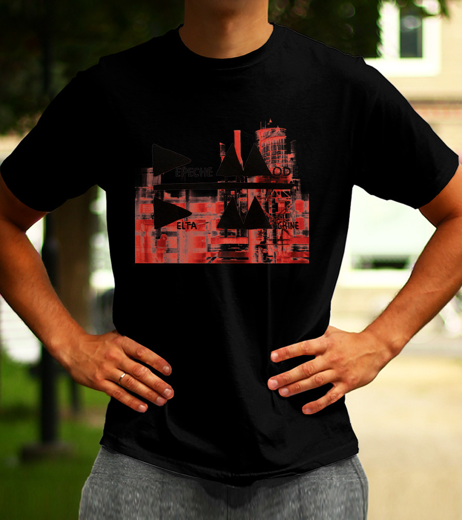 Depeche Mode Delta Machine Industrial Red Triangles T-Shirt