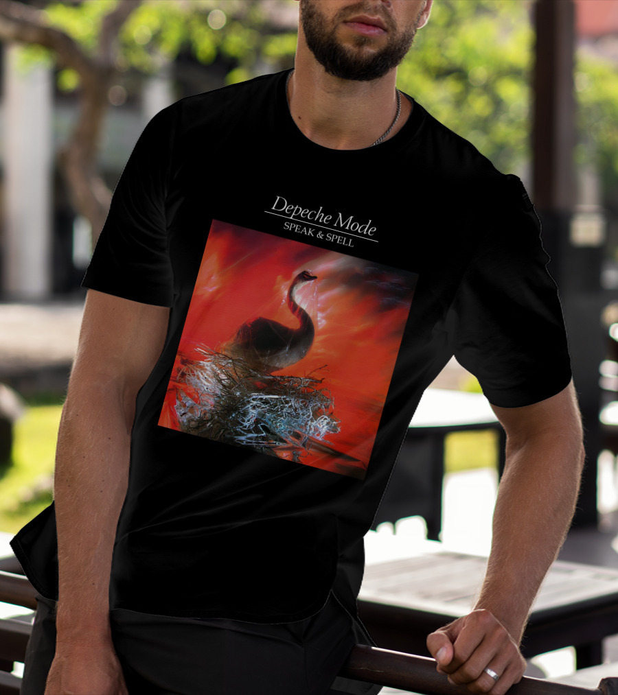 Depeche Mode Speak And Spell Swan Album Cover T-Shirt
