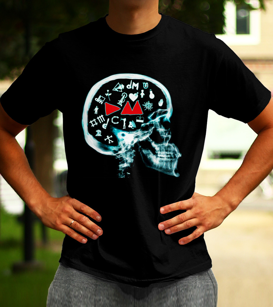 Depeche Mode Dm X-Ray Skull Symbols And Iconic Motif T-Shirt