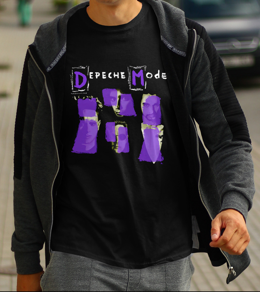 Depeche Mode Purple Faces Collage T-Shirt