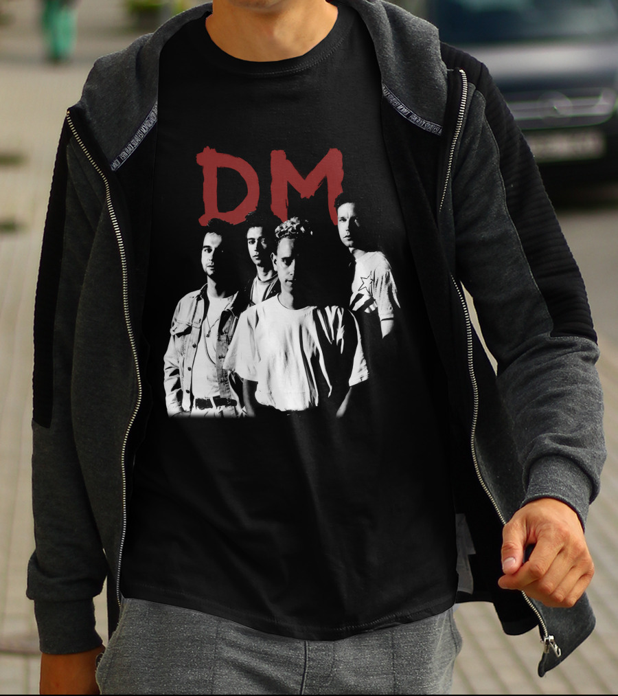 Dm Depeche Mode 11 Band Members Black And White T-Shirt