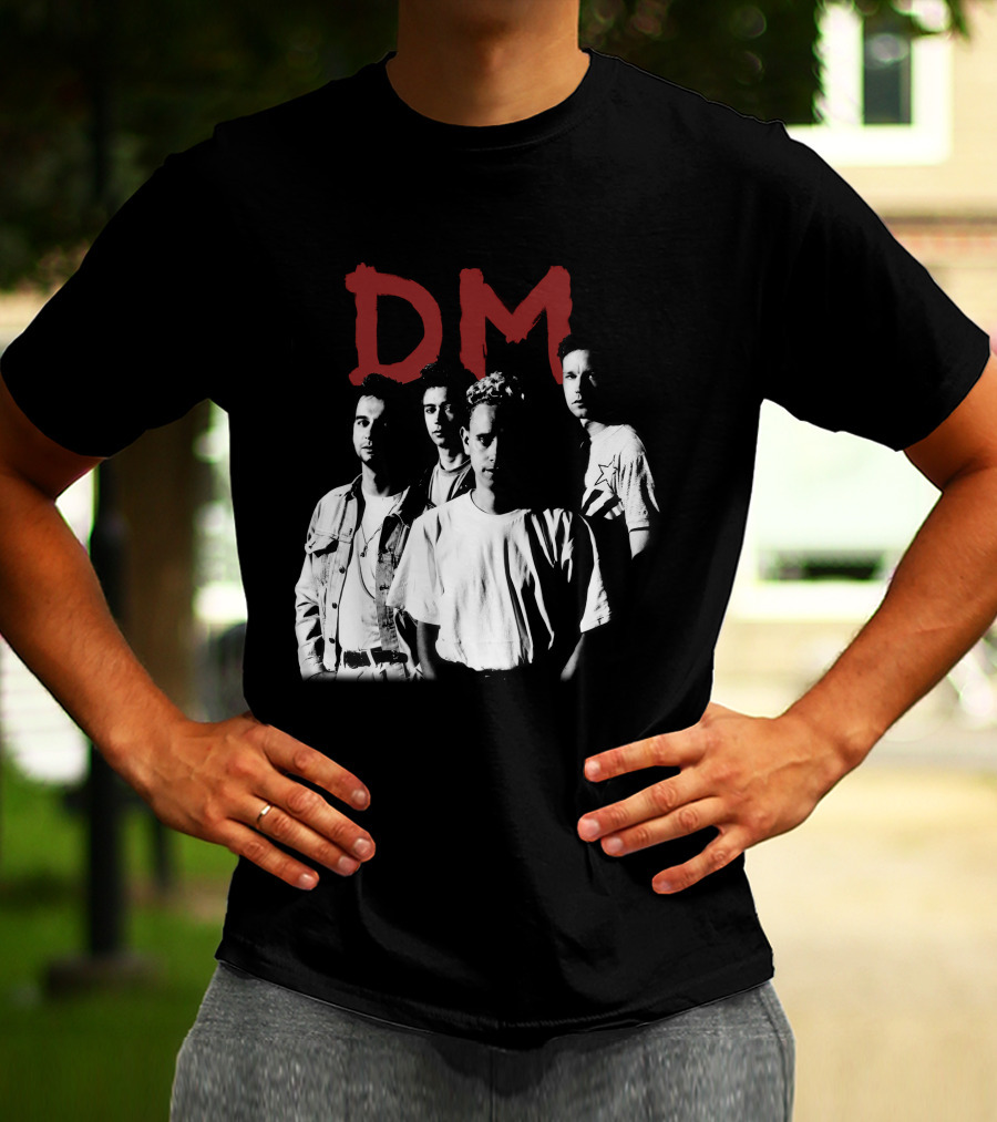 Dm Depeche Mode 11 Band Members Black And White T-Shirt