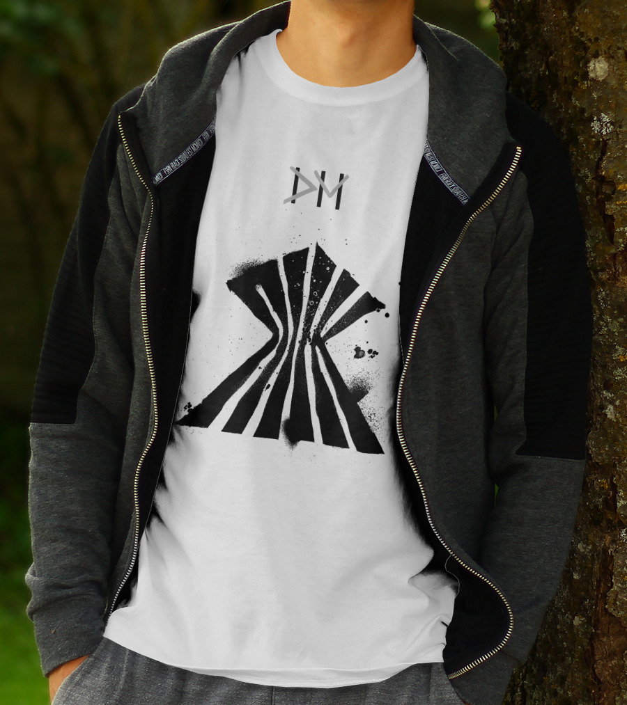 Dpm Org Dm Striped Abstract Symbol T-Shirt