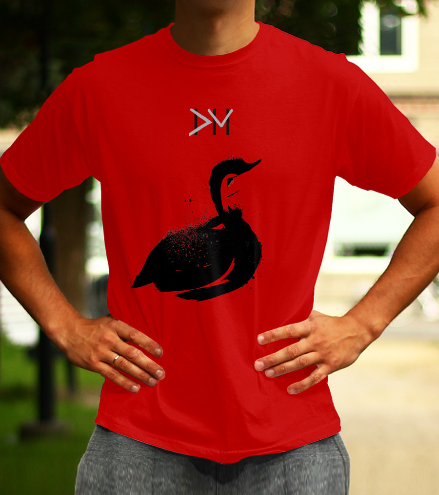 Dpm Swan Graphic On Red T-Shirt