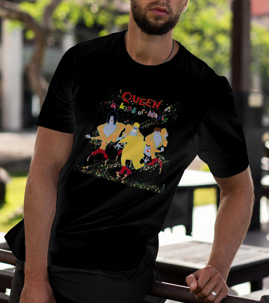Queen A Kind Of Magic Album Art Characters T-Shirt