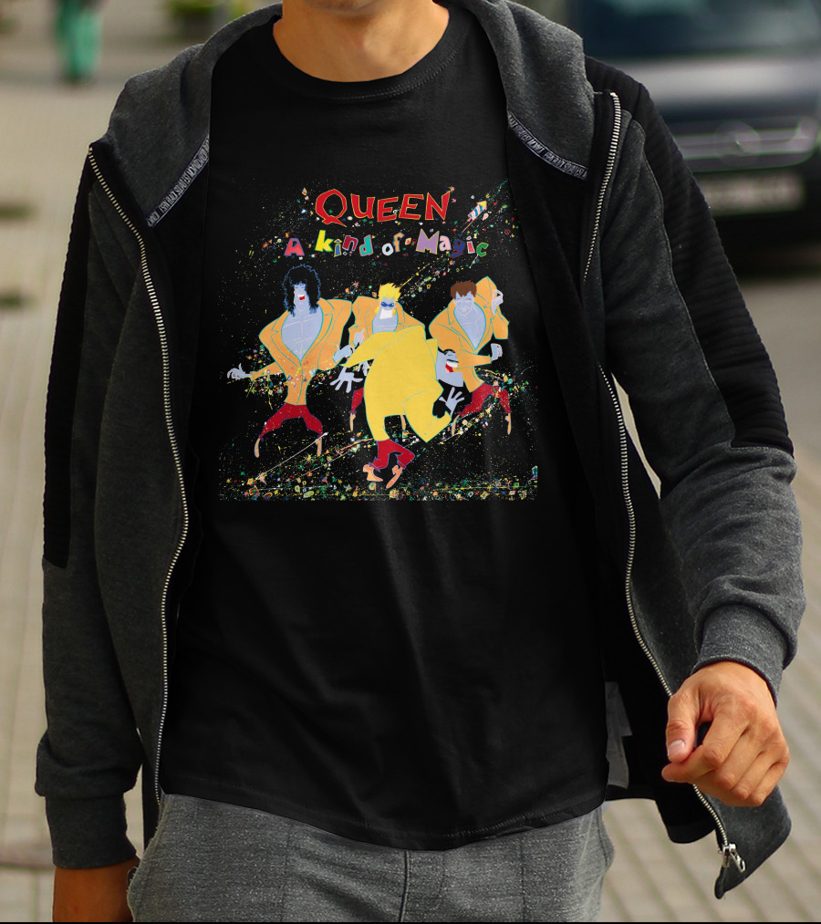 Queen A Kind Of Magic Album Art Characters T-Shirt