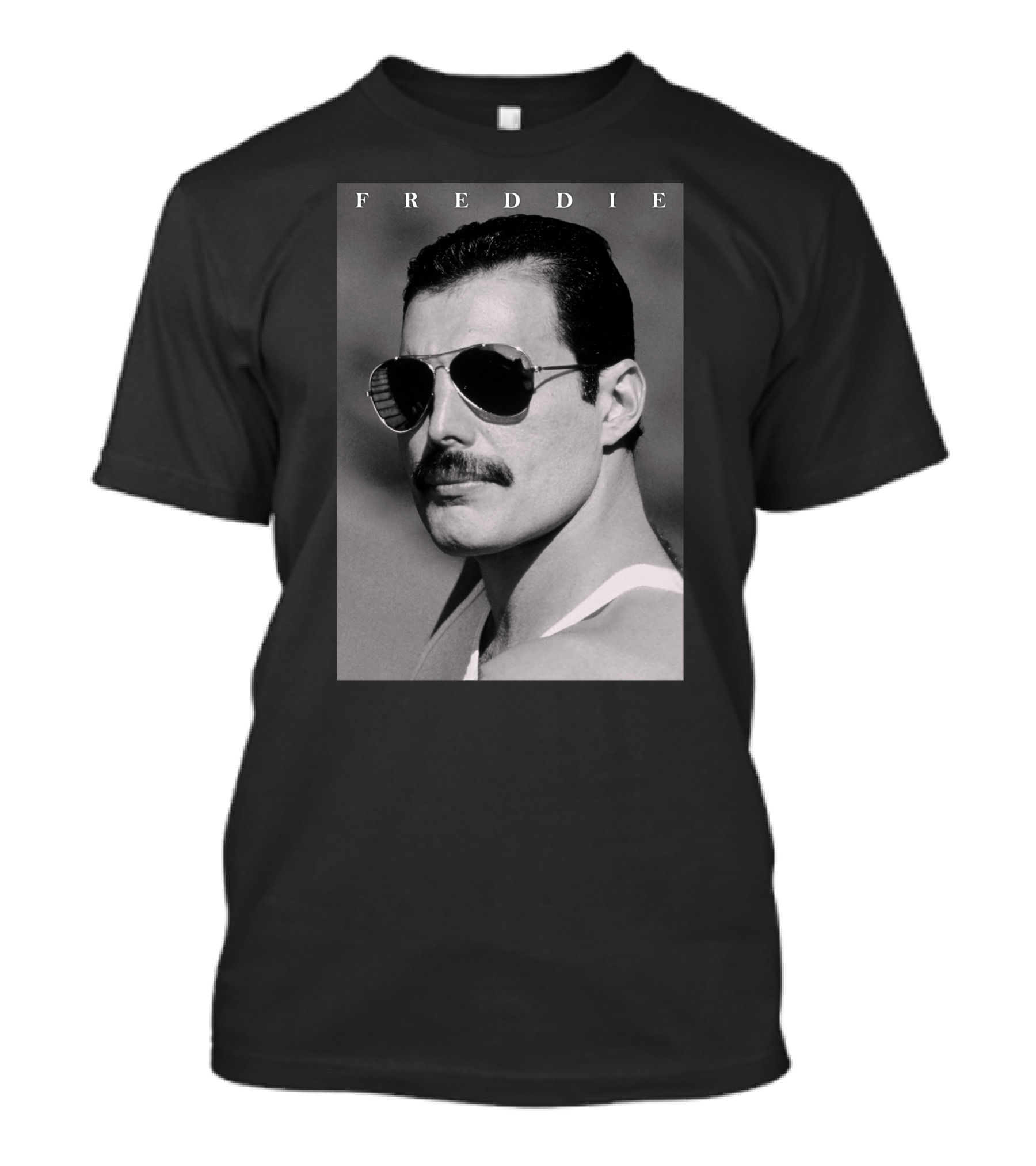 Freddie Mercury Sunglasses Portrait Iconic Style T-Shirt