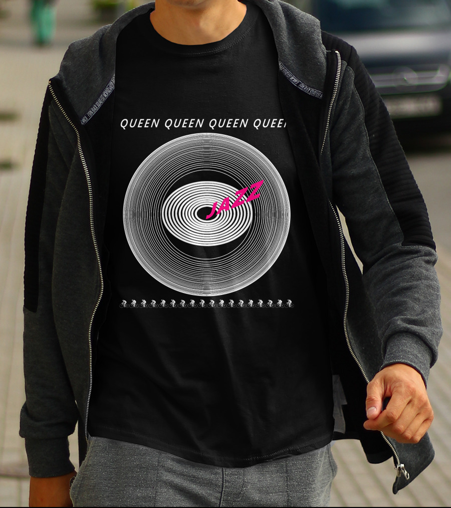 Queen Queen Queen Queen Jazz Cycles Vintage Spiral T-Shirt