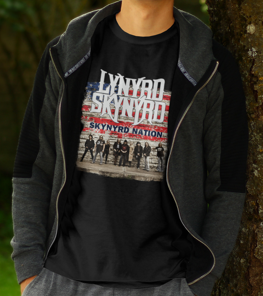 Lynyrd Skynyrd Skynyrd Nation American Flag Band Members T-Shirt