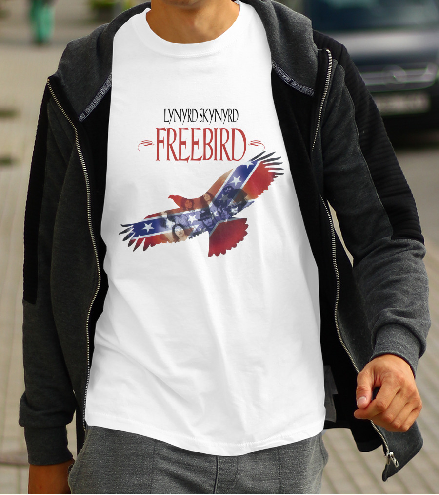 Lynyrd Skynyrd Freebird Confederate Flag Eagle T-Shirt