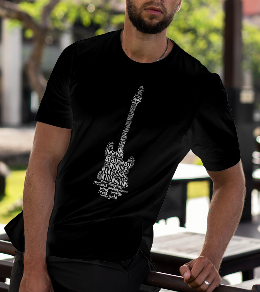 Stairway To Heaven Guitar Word Art Lzp T-Shirt