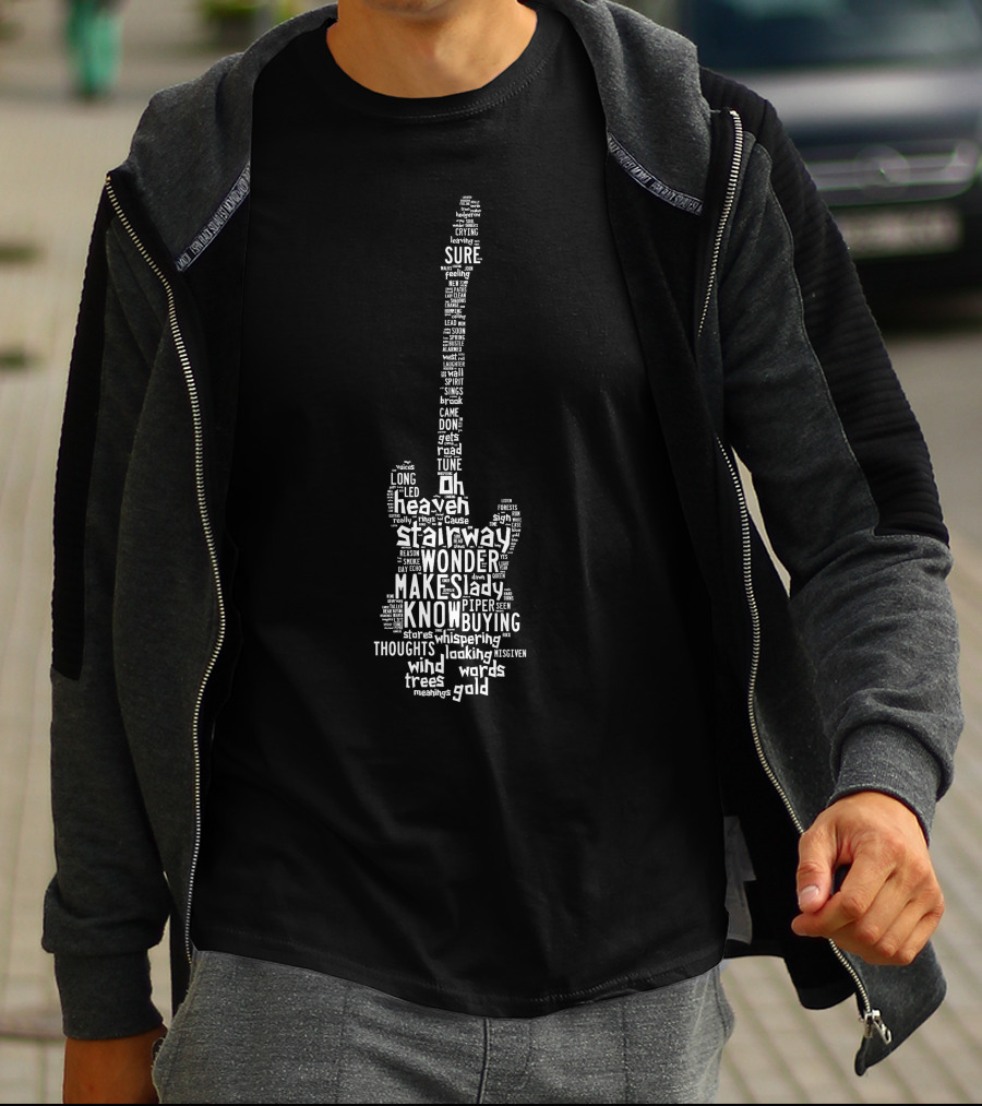 Stairway To Heaven Guitar Word Art Lzp T-Shirt