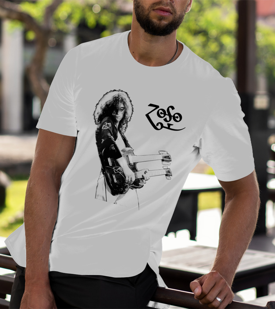 Zoso Lzp Double Neck Guitar T-Shirt