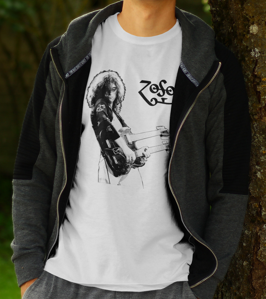 Zoso Lzp Double Neck Guitar T-Shirt