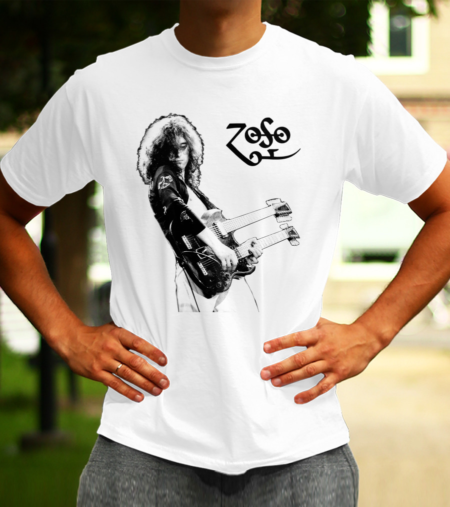 Zoso Lzp Double Neck Guitar T-Shirt