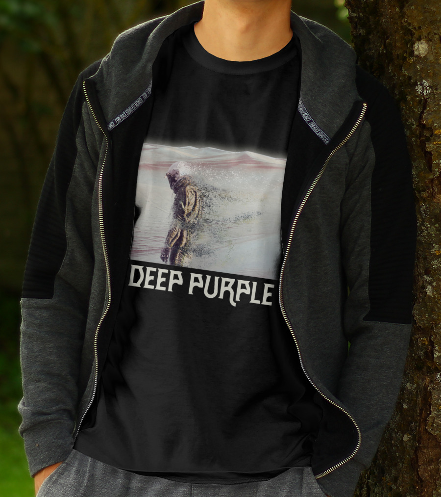Deep Purple Sandstorm Soldier In Desert Scene T-Shirt