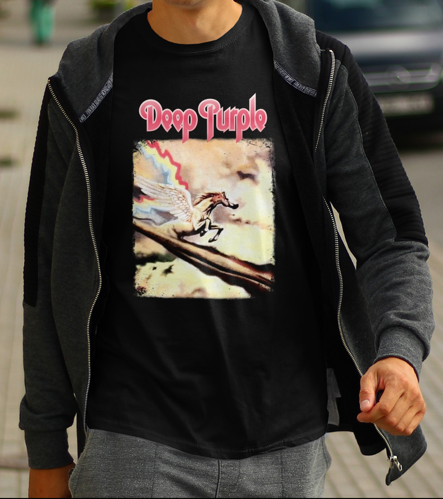 Deep Purple Flying Pegasus Art T-Shirt